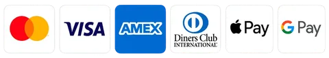 Visa, Mastercard, American Express, Discover, PayPal and Apple Pay accepted at the seller's checkout